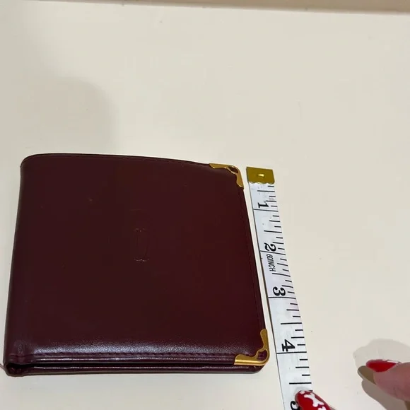 Cartier Bifold Bordeaux Leather Bifold Wallet